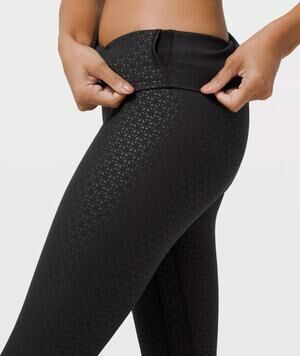 Lululemon Align Leggings 2 25" Lattice Work Embossed Black